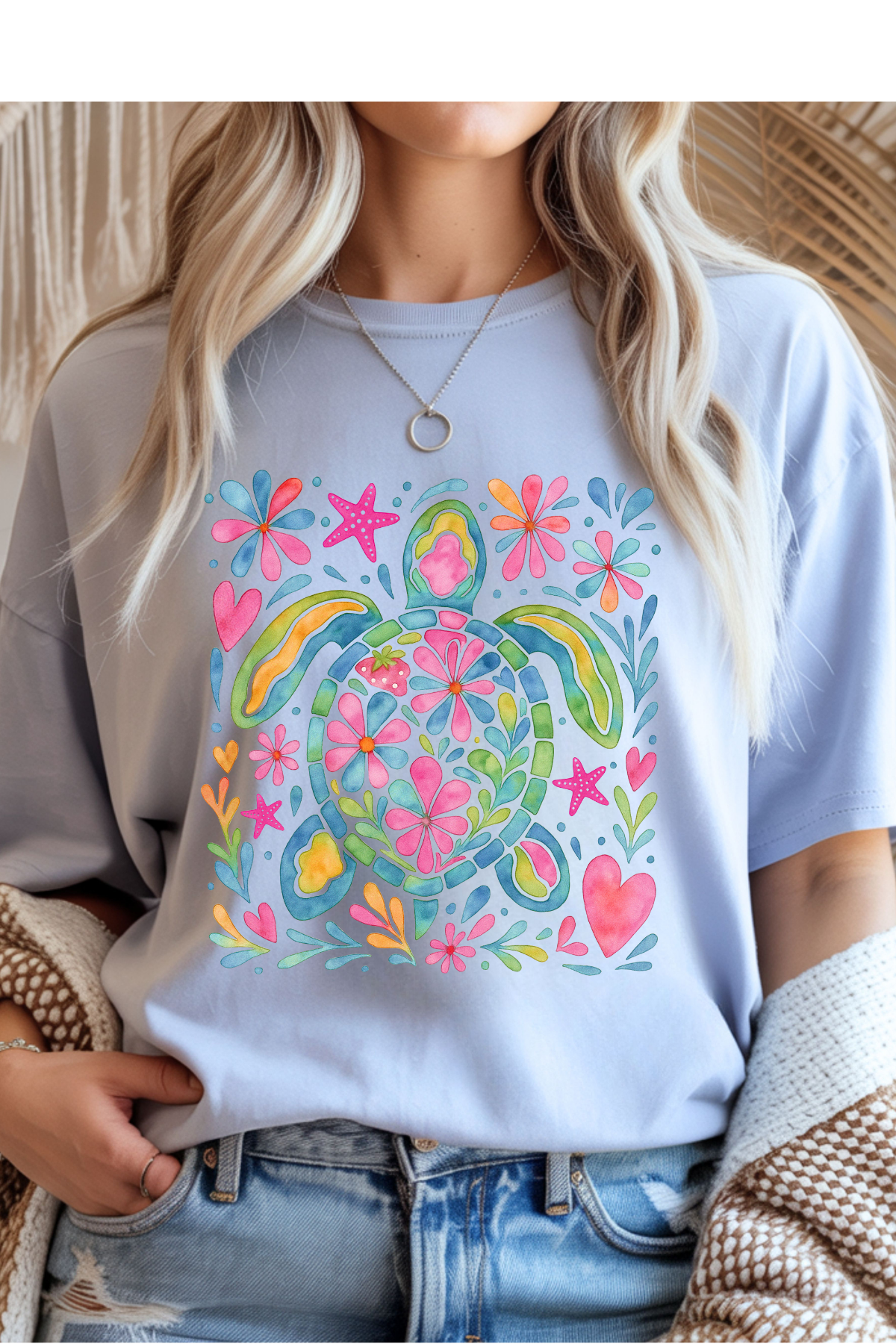 Watercolor Sea Turtle Graphic Tee