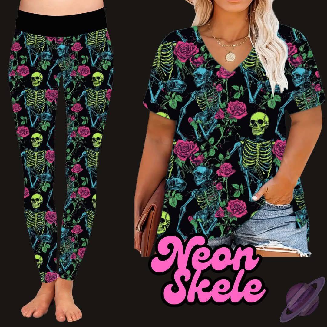 Neon Skele Tank top