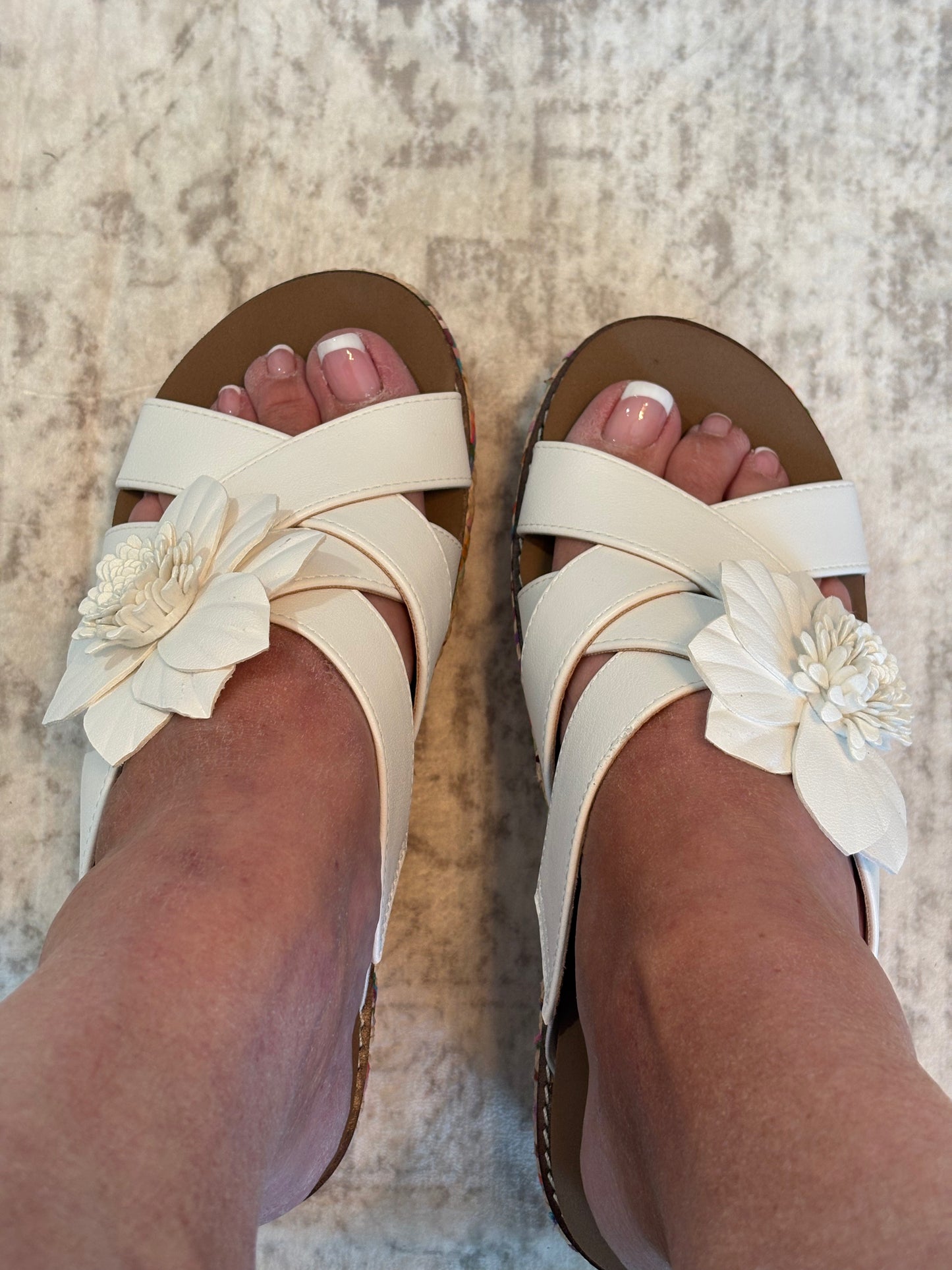 Corky's White Heartbreaker Sandals