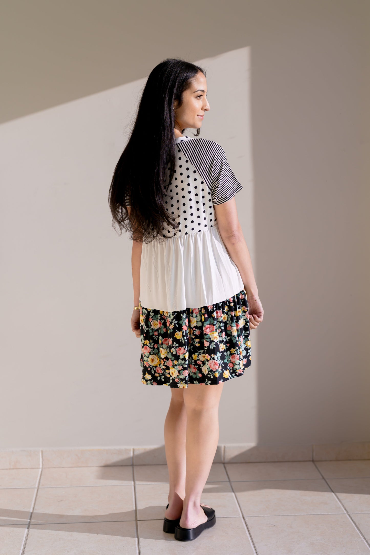 Overcast Petal Babydoll - Black