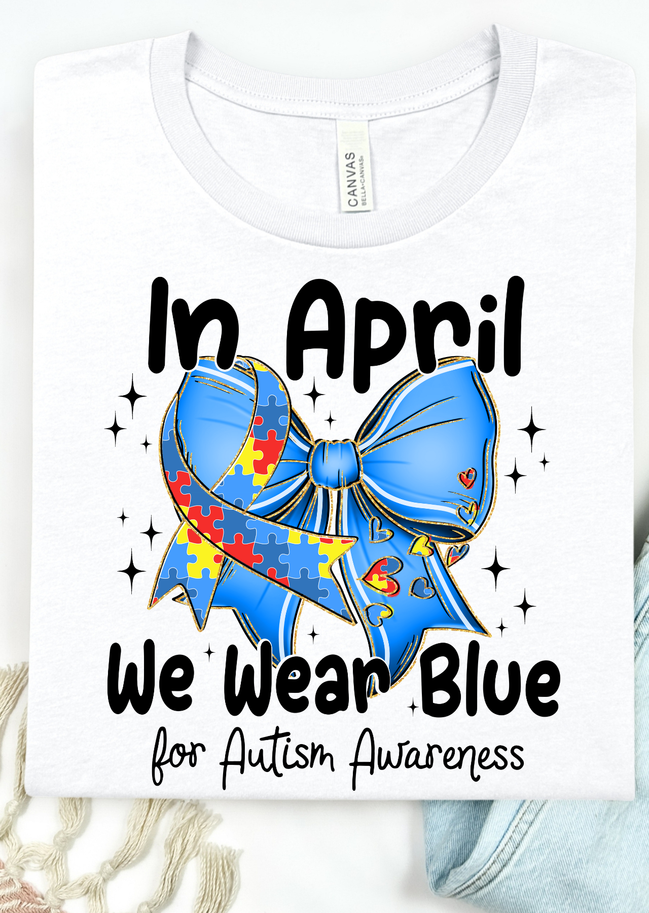 We wear Blue Bella Canvas T-Shirt