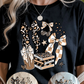 Books Bows Coffee Graphic Tee