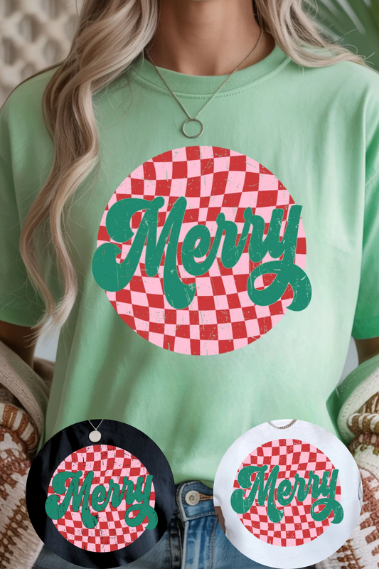 Retro Merry Graphic Tee