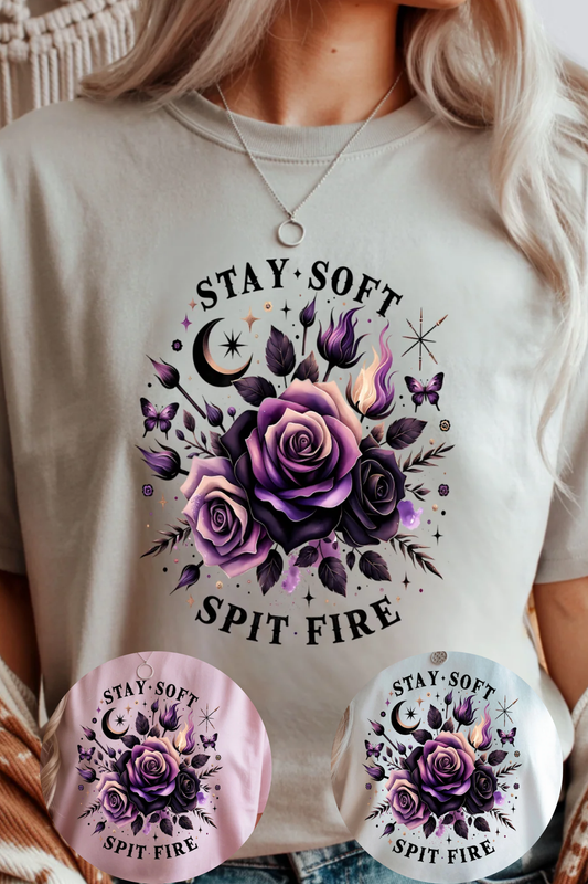 Stay Soft Spit Fire Graphic Tee