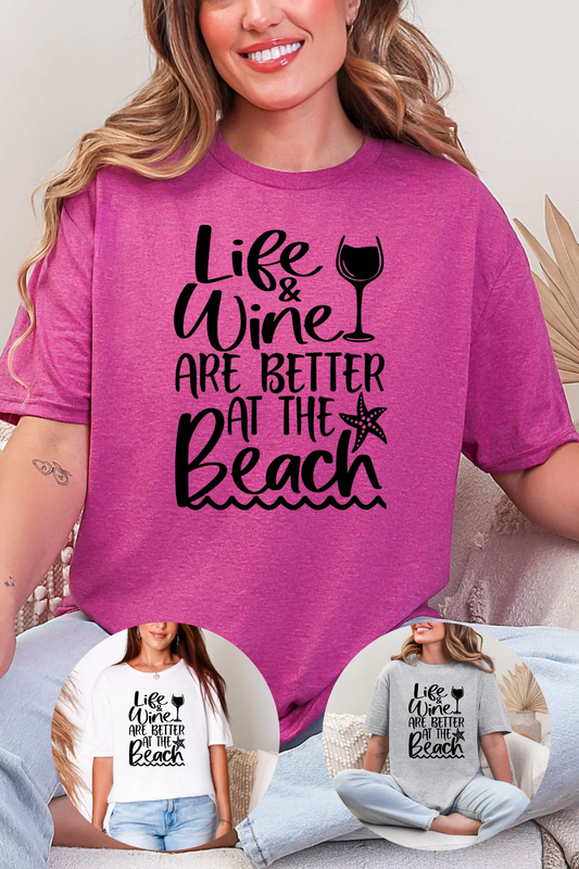 Wine On The Beach Graphic Tee
