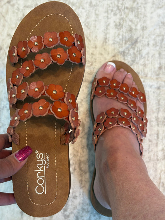 Corky's Cognac Garden Party Sandals