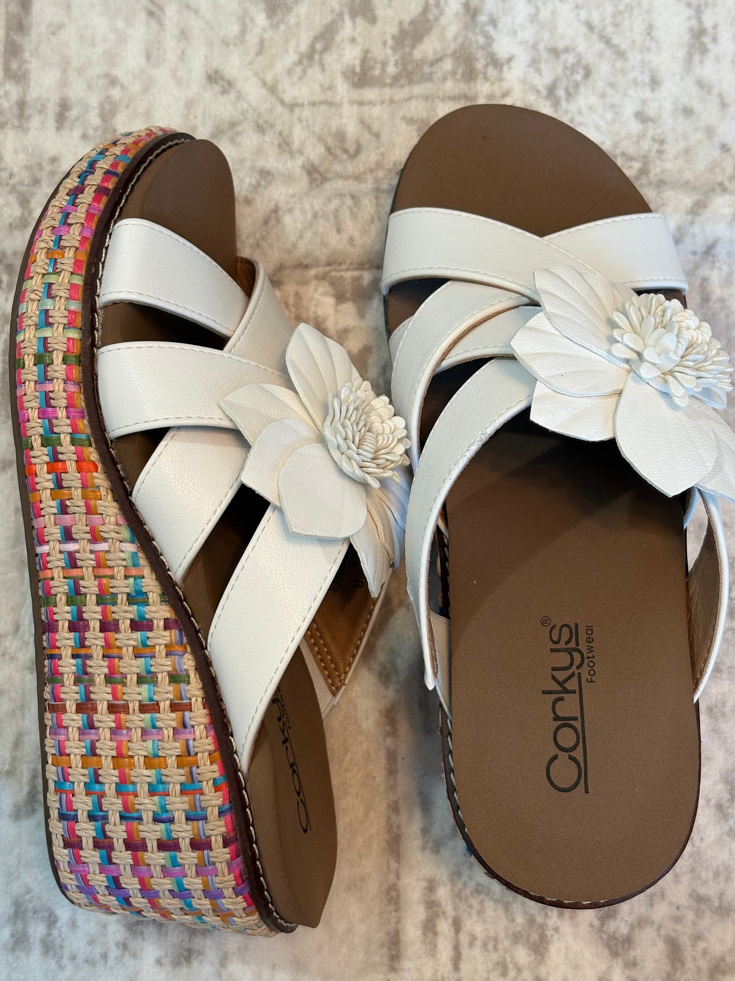 Corky's White Heartbreaker Sandals