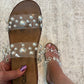 Corky's Clear With Pearls Look Who's Here Sandals