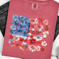 Floral Flag Comfort Colors T-Shirt