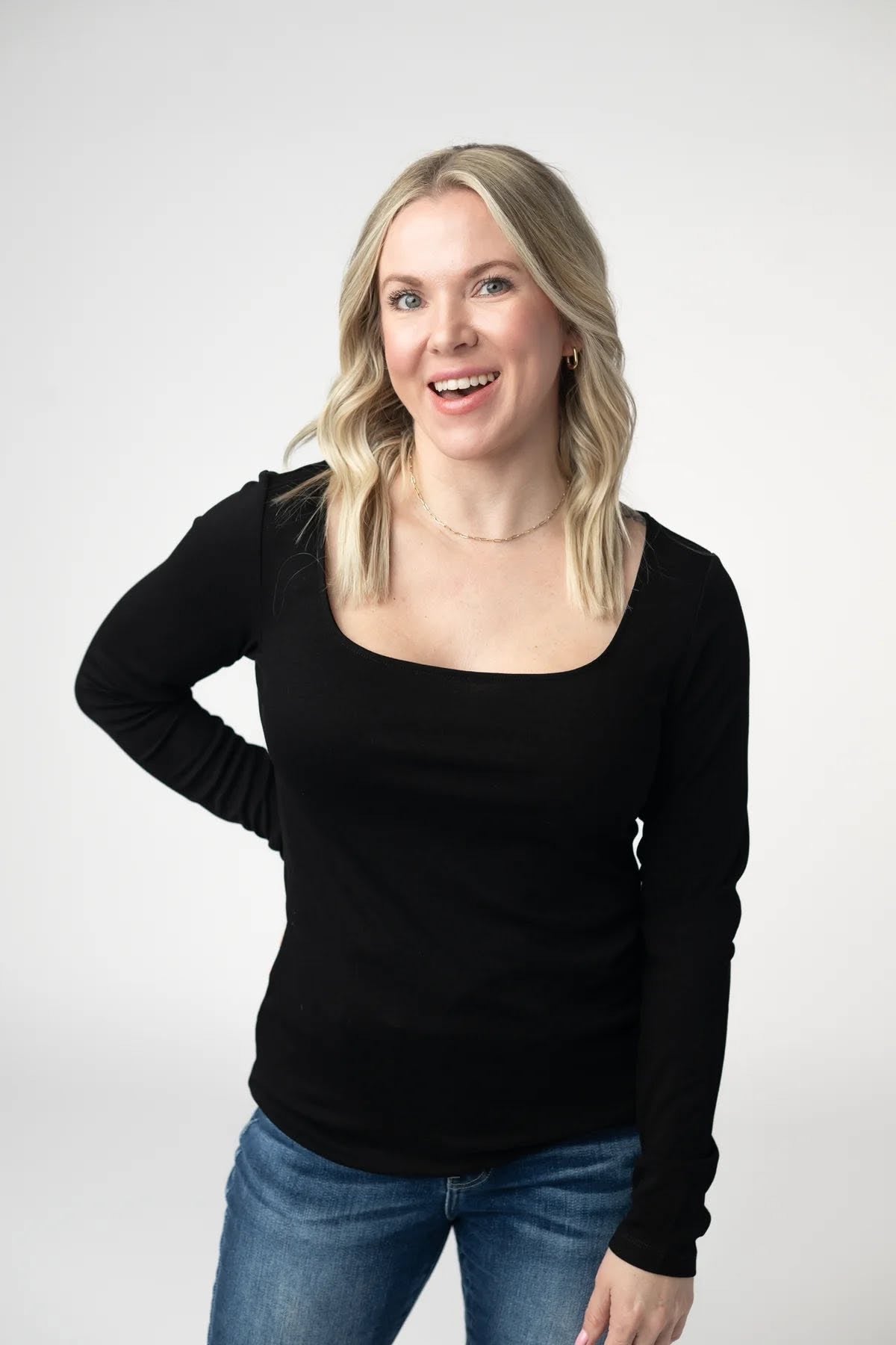 Blair Long Sleeve Top - Black