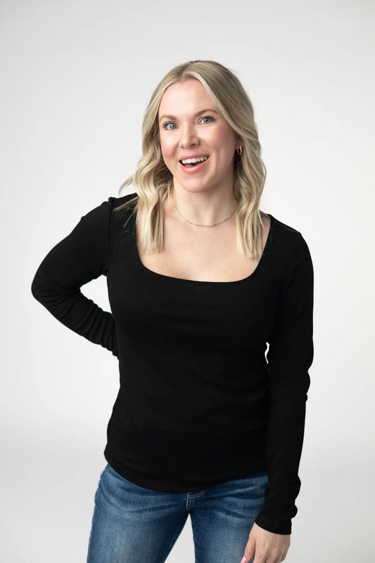 Blair Long Sleeve Top - Black