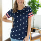 Kylie Tee - Navy Stars and Stripes by Michelle Mae