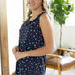 Renee Ruffle Tank - Red White and Blue Stars by Michelle Mae