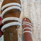 Corky's Ivory Multi Striptease Sandals