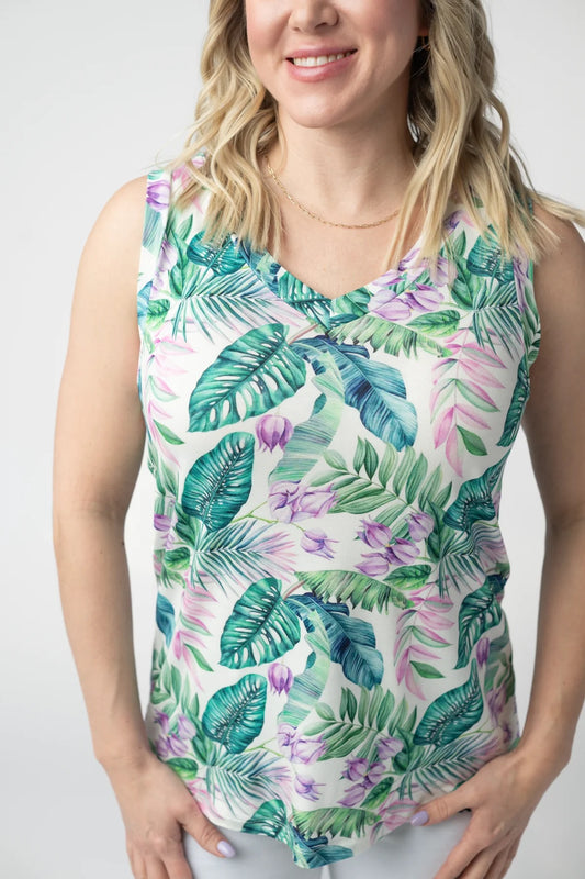 Noelle Tank - Tropical Leaf