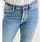 Metallic Seam Mid Rise Judy Blue Flare