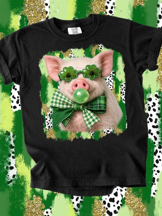 Patty Pig Black Tee