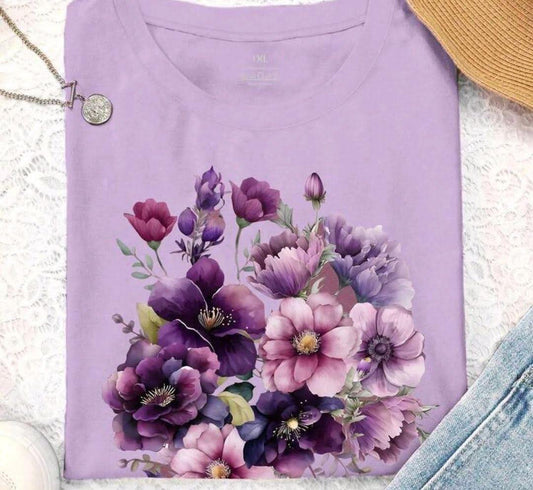 Purple Floral T-Shirt