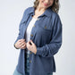 Brenna Button Down Top - Teal, Denim, Purple and Grey FINAL SALE.
