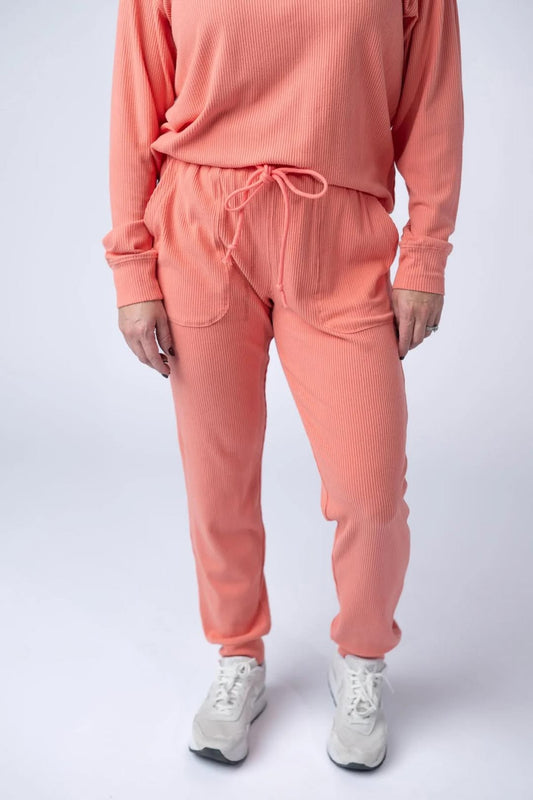 Corrine Joggers - Coral, Denim, Light Grey and Emerald FINAL SALE