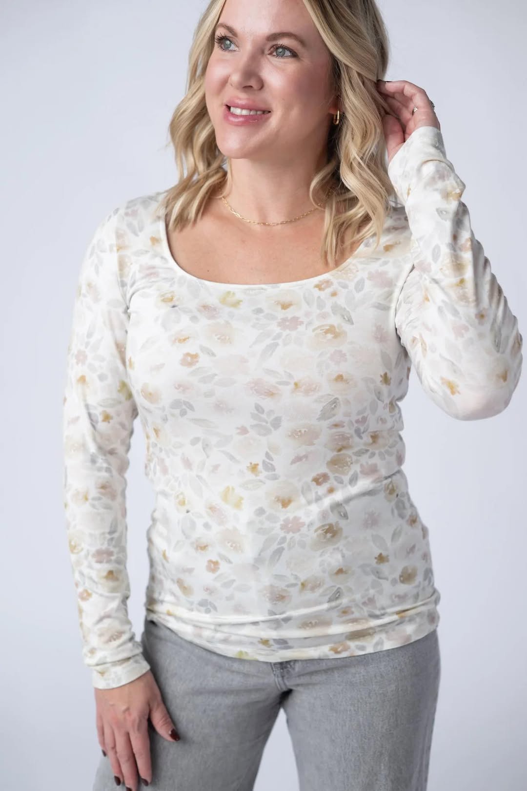 Alyssa Long Sleeve Top - Blush Floral FINAL SALE