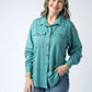 Brenna Button Down Top - Teal, Denim, Purple and Grey FINAL SALE.