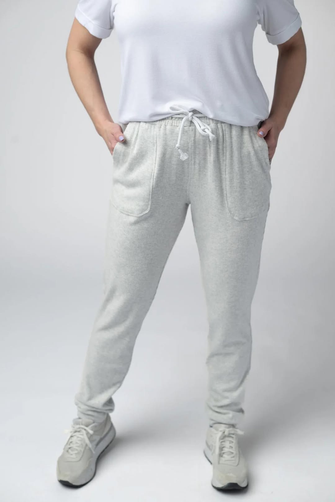 Corrine Joggers - Coral, Denim, Light Grey and Emerald FINAL SALE