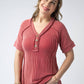 Juliette Button Top - Red