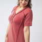 Juliette Button Top - Red