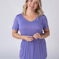 Sarah Ruffle Short Sleeve - Periwinkle Purple FINAL SALE