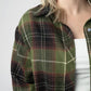 Finley Plaid Top - Olive and Brown