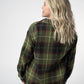Finley Plaid Top - Olive and Brown
