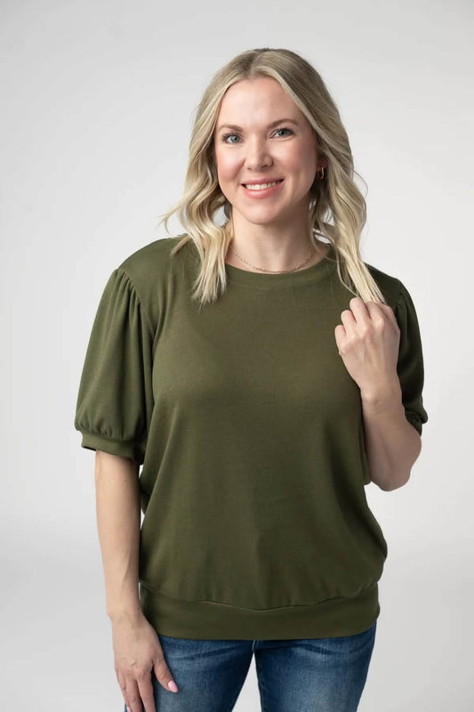 Katie Cozy Top - Olive