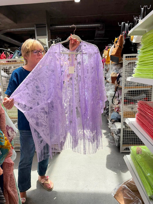 Lavender Lace Kimono
