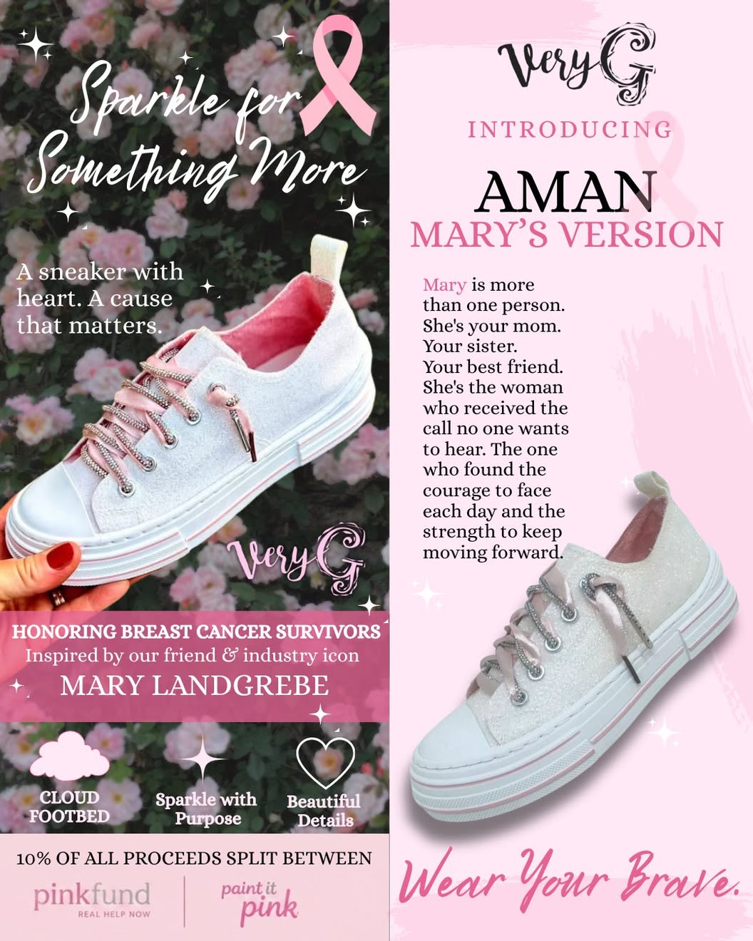 Very G White Glitter Aman Mary's Version Sneakers