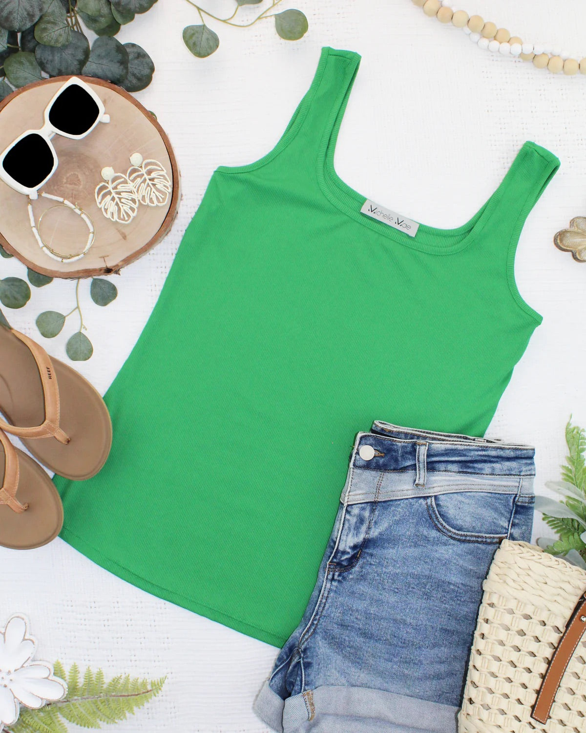 Rachel Ribbed Tank by Michelle Mae