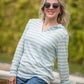 Amelia Striped Hoodie - Sky Blue