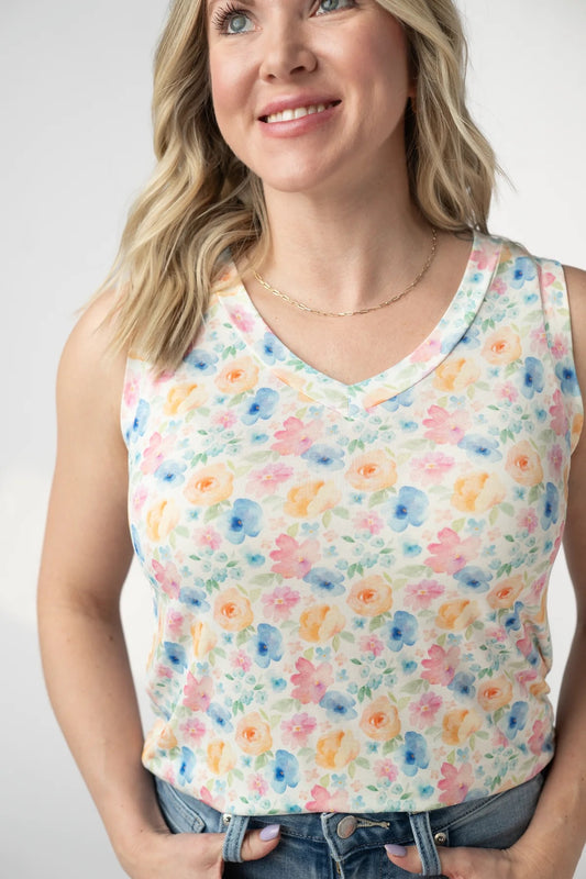 Noelle Tank - Petal Gardens