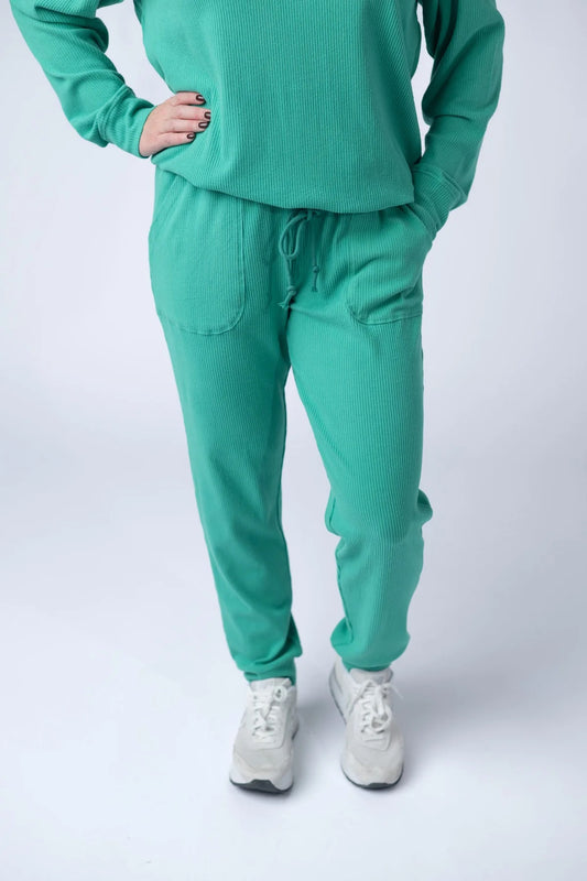 Corrine Joggers - Coral, Emerald, Light Grey and Denim FINAL SALE