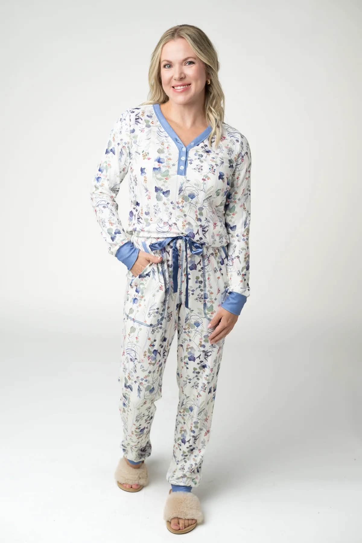 Cozy Pajama Set - Wildflower Meadow & Olive Meadow