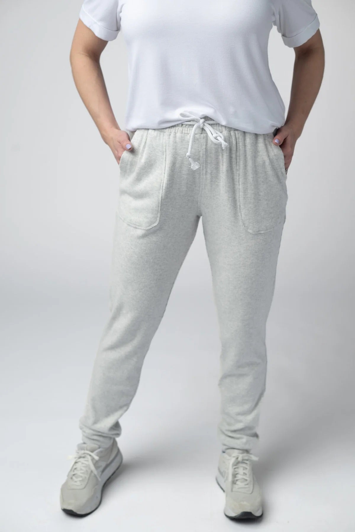 Corrine Joggers - Coral, Emerald, Light Grey and Denim FINAL SALE
