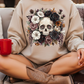 Avoiding Floral Skull Graphic Tee