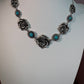 Floral Turqoise Necklace and Earring Set