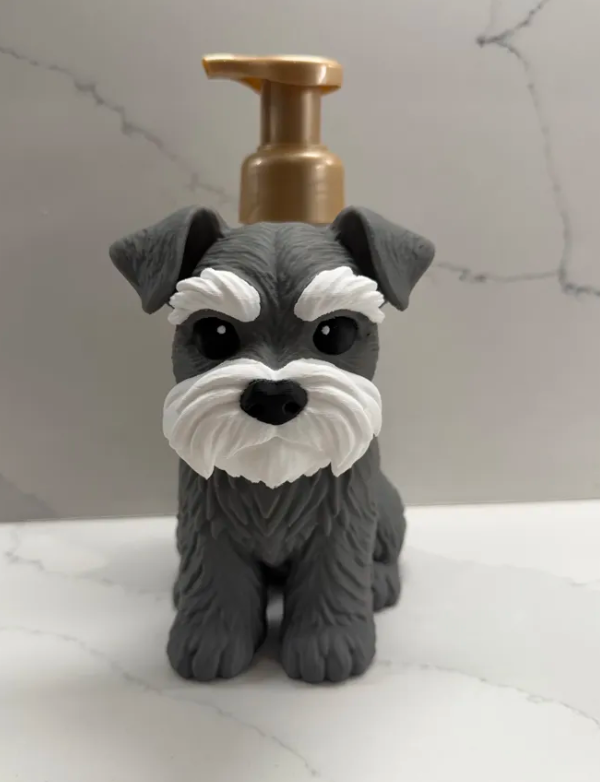 3D Printed Dog Breeds -SCHNAUZER soap holder