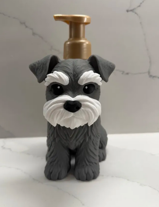3D Printed Dog Breeds -SCHNAUZER soap holder
