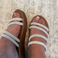 Corky's Ivory Multi Striptease Sandals