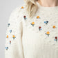 Micro Flower Sweater - Ivory