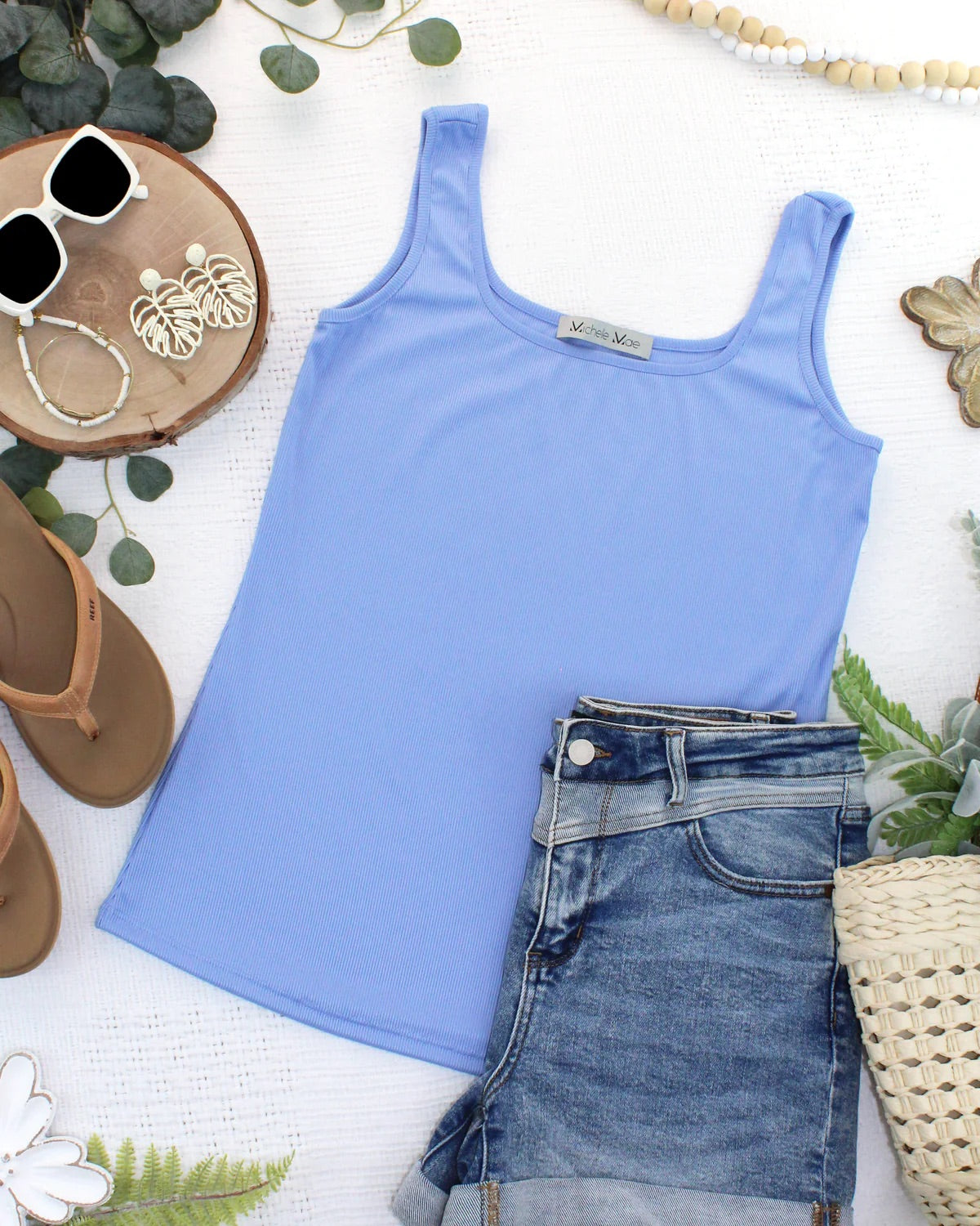 Rachel Ribbed Tank by Michelle Mae