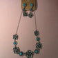 Floral Turqoise Necklace and Earring Set
