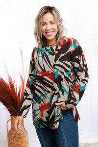 Abstract Floral Pullover